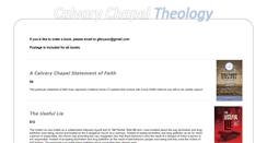 Desktop Screenshot of calvarychapeltheology.com